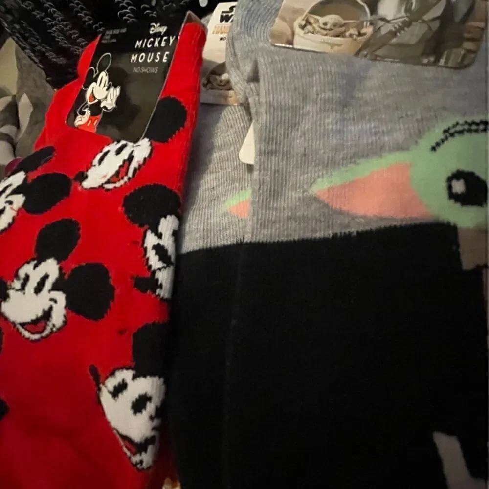 4x nwt novelty fashion socks mickey mouse star wars 4x